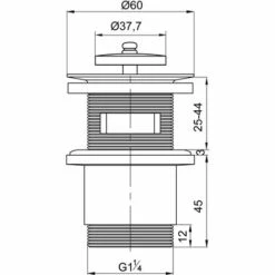 Wirquin Bonde Lavabo 88-107mm Avec Trop-plein Chromé - Chrome -France WIRQUIN Soldes 2022 61228764 3