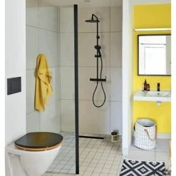 Caniveau De Douche So Low L500 Avec Grille En Inox Et Guides Pentes Wirquin 30722865, Noir -France WIRQUIN Soldes 2022 62646645 4