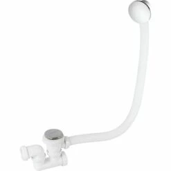 Vidage De Baignoire Quick Clac L700 Et Siphon Orientable D40 Avec Clapet Quick Clac Wirquin 34760506, Blanc
