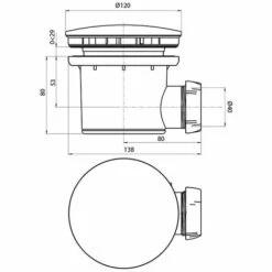 Bonde De Douche Tourbillon D90 Dôme Abs Chromé Sortie D40 Wirquin 30723744, Gris -France WIRQUIN Soldes 2022 62776130 5