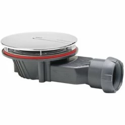 WIRQUIN Bonde De Douche Extraplate 90mm Dôme ABS Chromé SLIM+