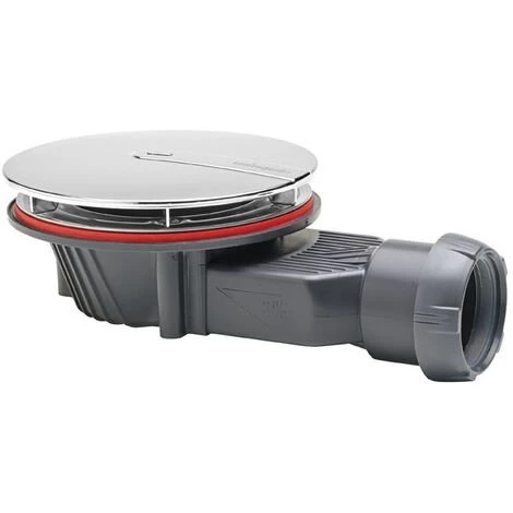 WIRQUIN Bonde De Douche Extraplate 90mm Dôme ABS Chromé SLIM+ 1 WIRQUIN Bonde De Douche Extraplate 90mm Dôme ABS Chromé SLIM+