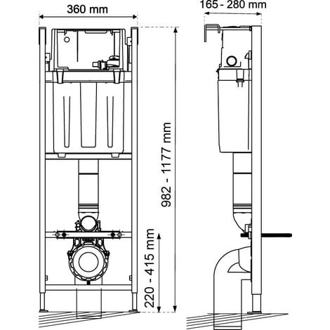 WIRQUIN Pack Complet WC Sans Bride Bati INITIO + Cuvette Noir Brillant Suspendu Sans Bride + Plaque Noir Soft Touch 4 WIRQUIN Pack Complet WC Sans Bride Bati INITIO + Cuvette Noir Brillant Suspendu Sans Bride + Plaque Noir Soft Touch – Image 4