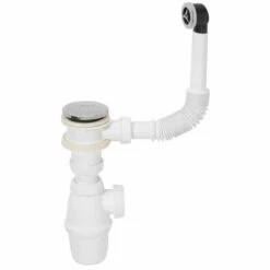 WIRQUIN Ensemble De Lavabo Quick Clac Chromé Avec Trop Plein