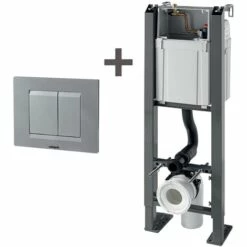 Bâti-support CHRONO Autoportant + Plaque Chromée - Wirquin Pro 55720520