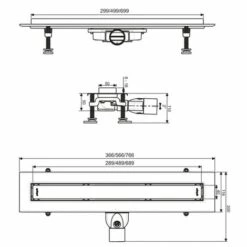 Caniveau Douche VENISIO SLIM + Grille Inox Brossé Réversible - 300mm - Wirquin PRO 30721025 -France WIRQUIN Soldes 2022 7144138 5