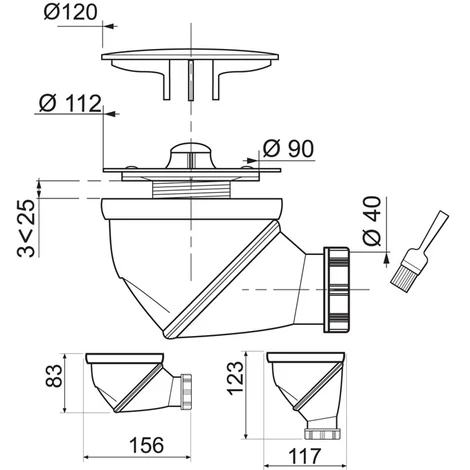 Bonde De Douche JAMES Dôme Métal NF Ø90 Mm - Wirquin Pro 30720886 2 Bonde De Douche JAMES Dôme Métal NF Ø90 Mm - Wirquin Pro 30720886 – Image 2