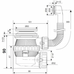 Ensemble Bonde Et Siphon Lavabo NANO 6.7 Quick-Clac Et Trop Plein Ø32 Mm - Wirquin Pro 30721242 -France WIRQUIN Soldes 2022 7397158 3