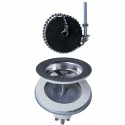 Bonde évier Ø60 Mm à Plateau En Laiton Pour évier 2 Bacs Communicants - Wirquin Pro 30720439