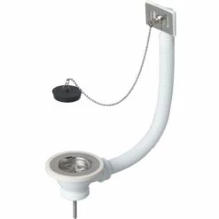 Bonde évier Ø60 Mm à Bouchon Avec Trop-plein - Wirquin Pro 30720424