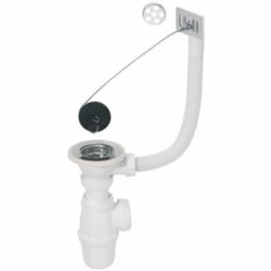 Ensemble Complet Vidage Ø60 Mm Pour évier 1 Bac - Wirquin Pro 30720485