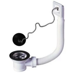 WIRQUIN - Bonde à Panier + Trop Plein Pour évier Inox - D : 50 Cm